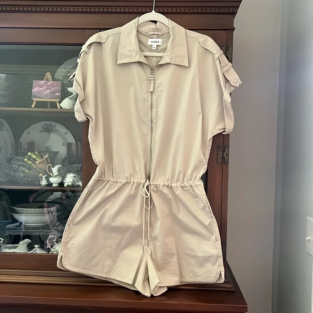 Pistola Meg utility romper, khaki, size L - Picture 1 of 5